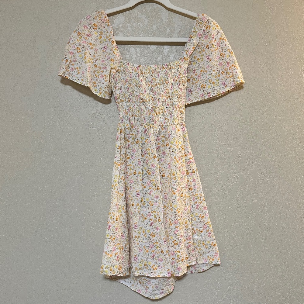 Princess Polly - Smocked Floral Mini Dress | Size 4